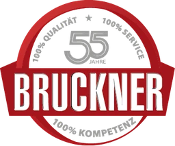 BRUCKNER Siegel: 100 % Qualität, 100 % Service, 100 % Kompetenz